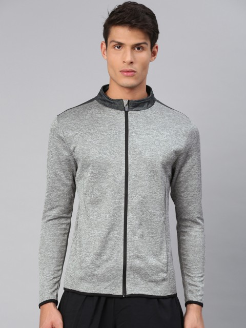 

Peter England Men Grey Melange Solid Sweatshirt