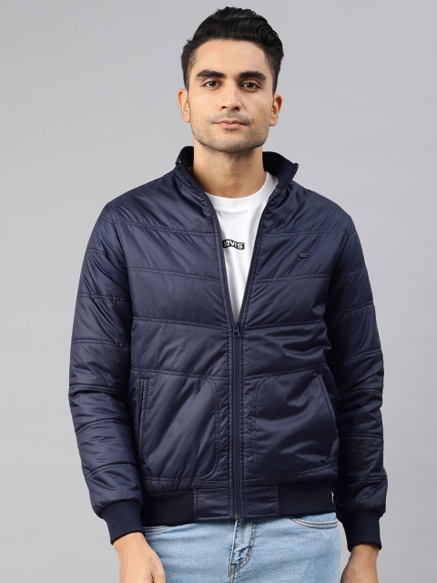 

Peter England Men Navy Blue Solid Padded Jacket