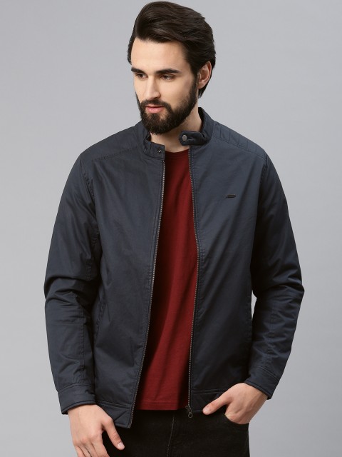 

Peter England Men Navy Blue Solid Padded Jacket