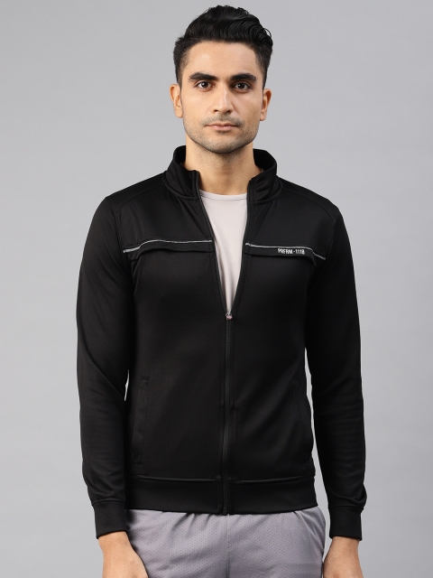 

Peter England Men Black Tech-Dry Solid Sports Jacket