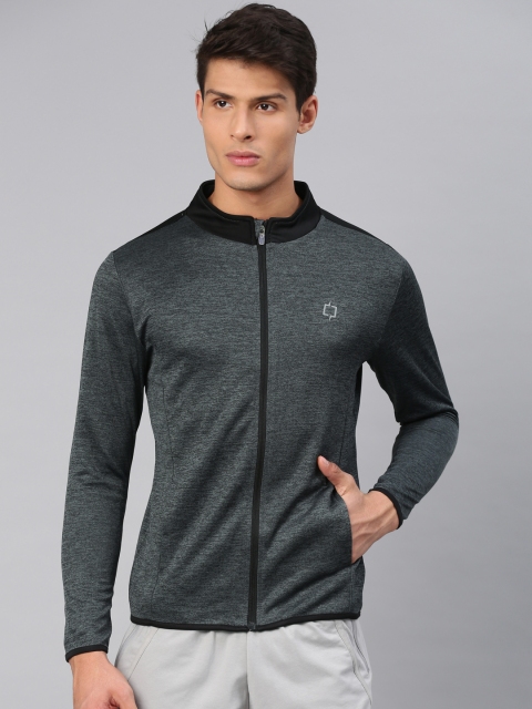 

Peter England Men Charcoal Grey Solid Sweatshirt