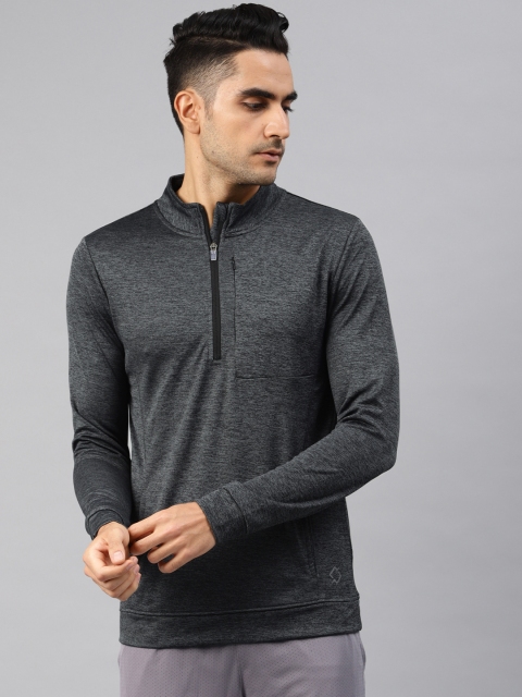

Peter England Men Grey Solid Sweatshirt