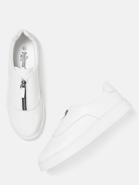 

The Roadster Lifestyle Co Women White Solid Sneakers