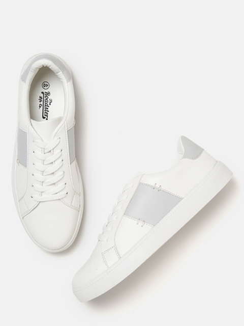 

The Roadster Lifestyle Co Women White & Grey Colourblocked Sneakers