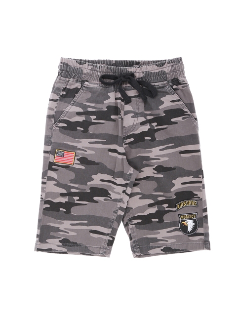 

Palm Tree Boys Grey Printed Regular Fit Regular Shorts