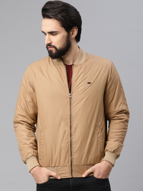 

Peter England Men Brown Solid Bomber Jacket