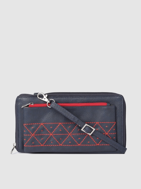 

Baggit Women Blue Solid Zip Around Wallet