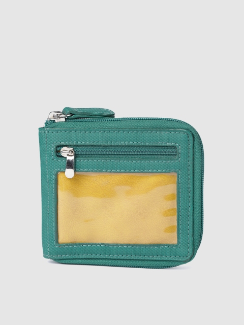 

Baggit Women Teal Blue Solid Zip Around Wallet