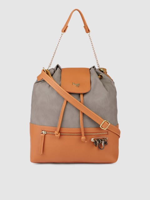 

Baggit Grey & Brown Colourblocked Shoulder Bag