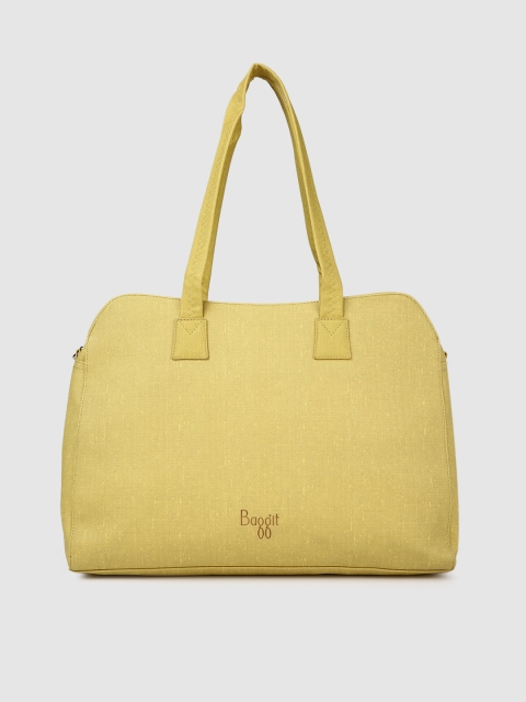 

Baggit Yellow Textured Shoulder Bag