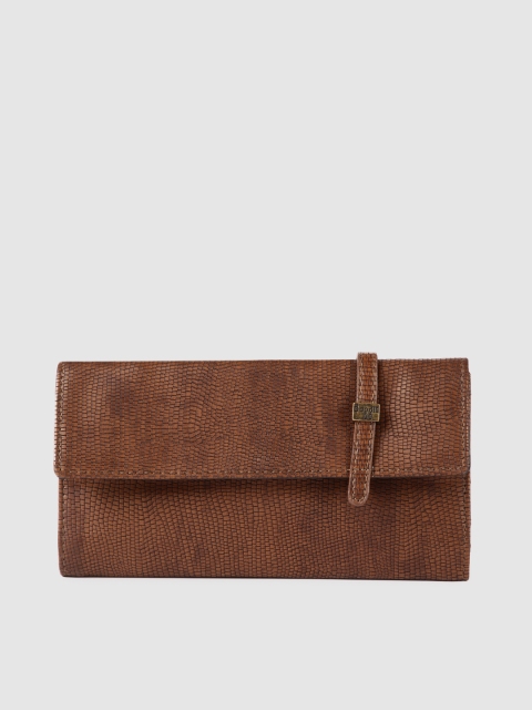 

Baggit Women Brown Textured Three Fold Wallet