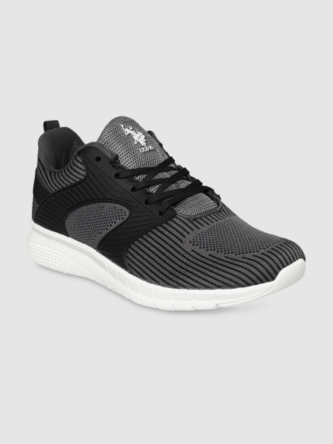 

U.S. Polo Assn. Men Grey Textile Walking Shoes
