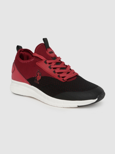 

U.S. Polo Assn. Men Red & Black Colourblocked Walking Shoes