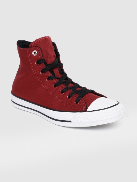 

Converse Unisex Red Solid Mid-Top Sneakers