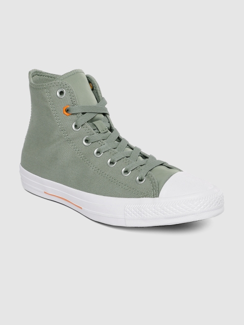 

Converse Unisex Olive Green Mid-Top Sneakers