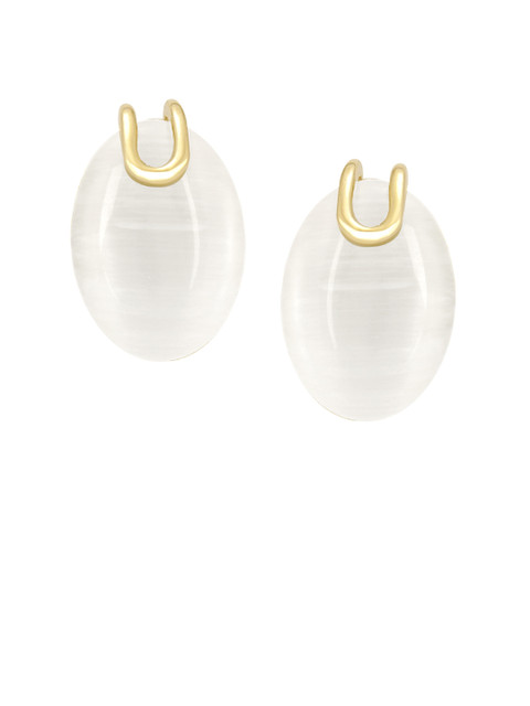 

E2O White and Gold-Plated Contemporary Studs