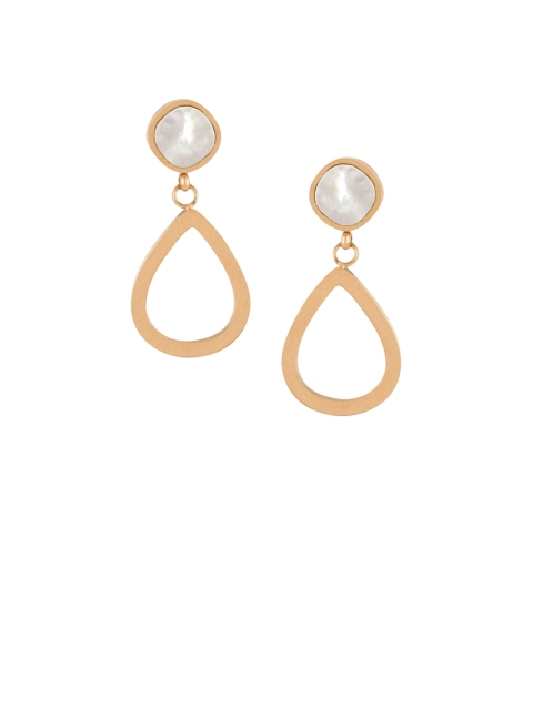 

E2O Gold-Plated Rose Gold Geometric Drop Earrings