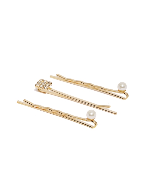 

ToniQ Gold-Toned Set Of 3 Embellished Bobby Pins
