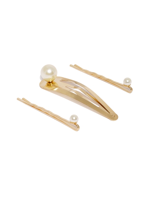 

ToniQ Gold-Toned Set Of 3 Embellished Bobby Pins & Tic Tac Hair Clip