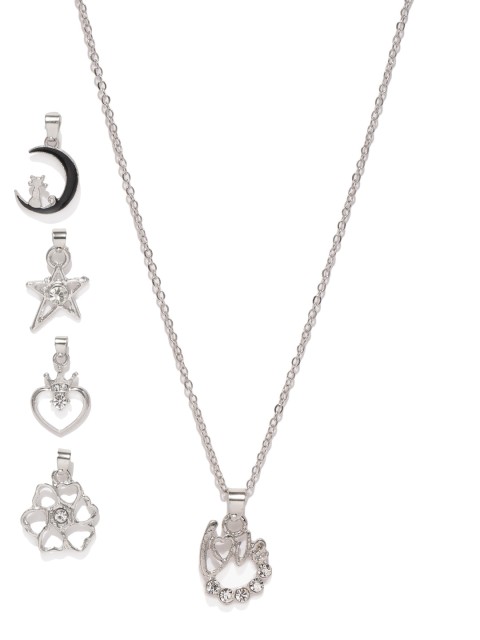 

ToniQ Silver-Toned Pendant with Chain