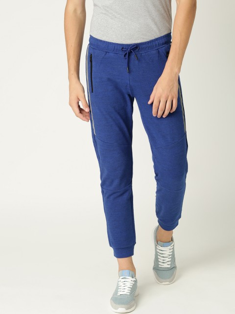 

United Colors of Benetton Men Blue Solid Cropped Joggers