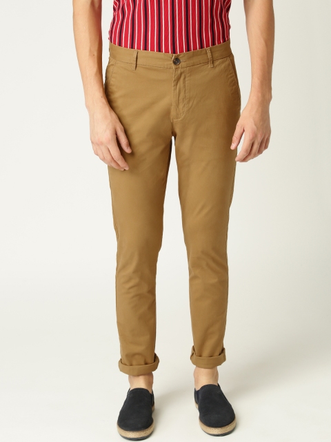 

United Colors of Benetton Men Khaki Slim Fit Solid Chinos