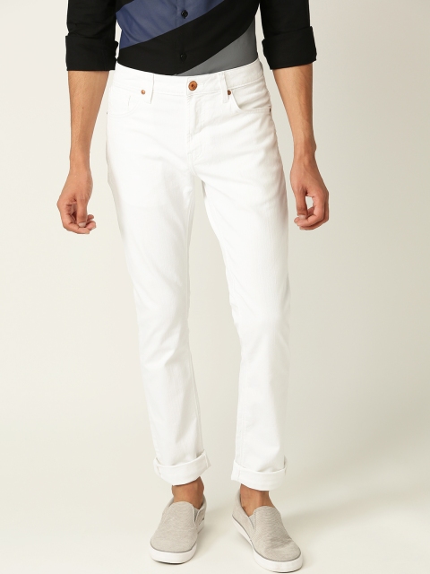 

United Colors of Benetton Men White Skinny Fit Mid-Rise Clean Look Stretchable Jeans