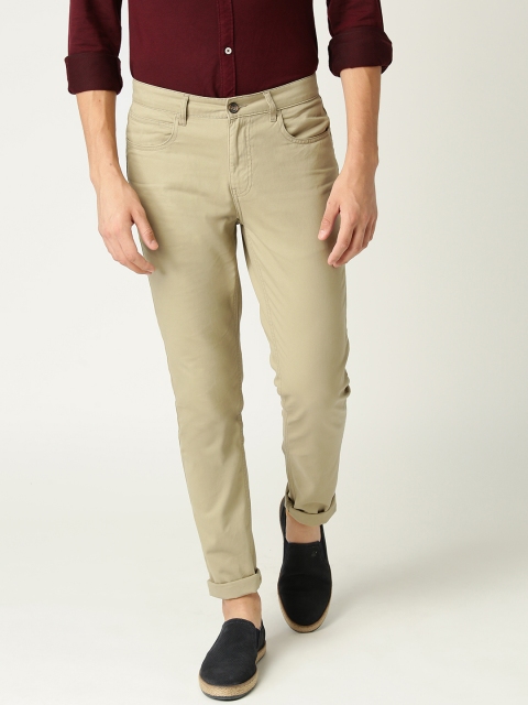 

United Colors of Benetton Men Beige Slim Fit Solid Regular Trousers