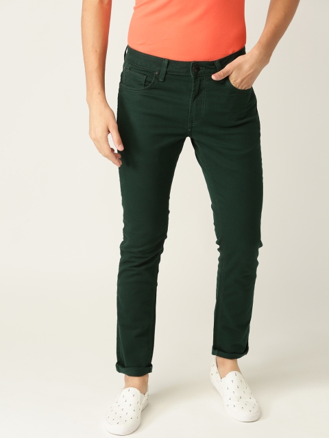 

United Colors of Benetton Men Green Skinny Fit Mid-Rise Clean Look Stretchable Jeans