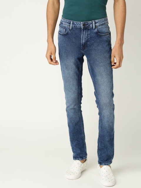 

United Colors of Benetton Men Blue Skinny Fit Mid-Rise Clean Look Stretchable Jeans