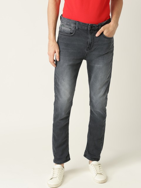 

United Colors of Benetton Men Grey Mid-Rise Mildly Distressed Stretchable Jeans