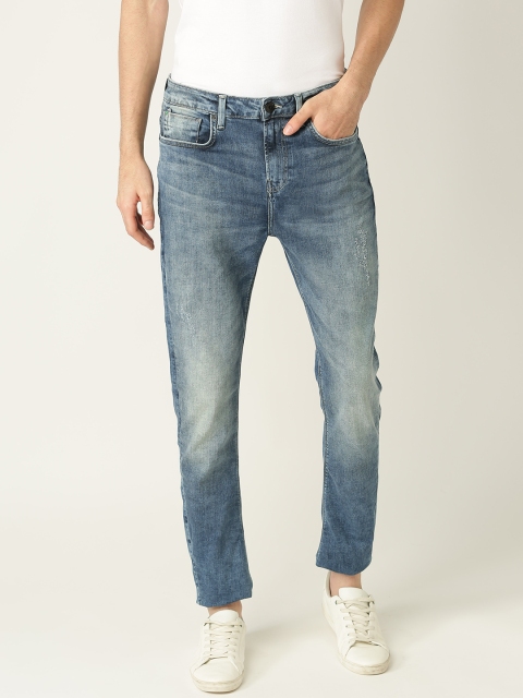 

United Colors of Benetton Men Blue Mid-Rise Mildly Distressed Stretchable Jeans