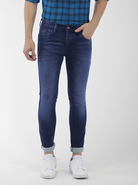 

The Indian Garage Co Men Blue Tapered Fit Mid-Rise Clean Look Stretchable Jeans