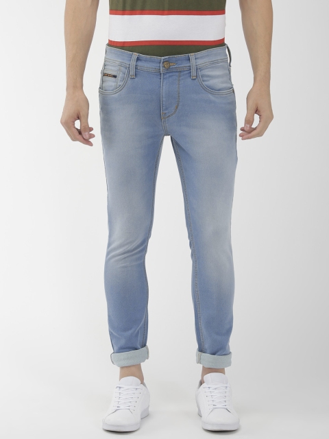 

The Indian Garage Co Men Blue Tapered Fit Mid-Rise Clean Look Stretchable Jeans