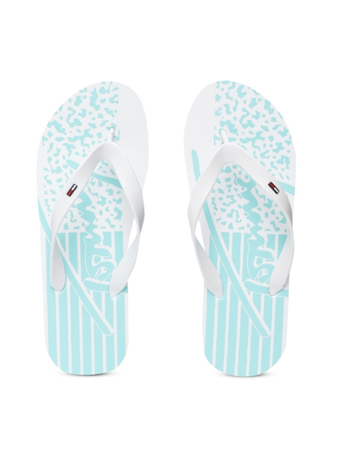 

Tommy Hilfiger Men White & Blue Printed Thong Flip-Flops