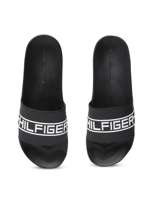 

Tommy Hilfiger Men Black & White Printed Sliders