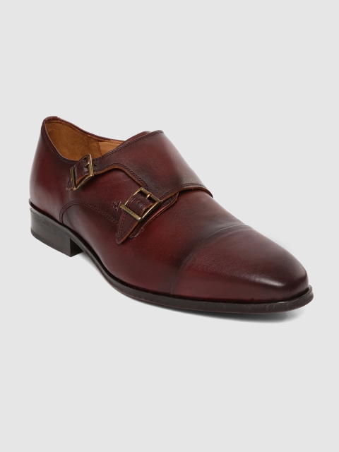 

Arrow Men Tan Leather Formal Monks, Burgundy