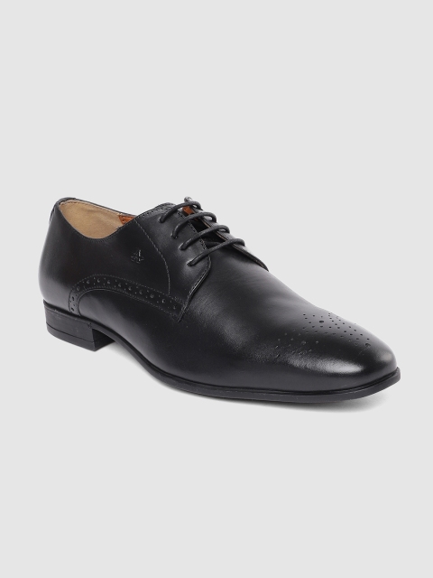

Arrow Men Grey Leather Formal Derbys, Black