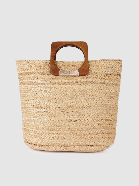 

Accessorize Beige Textured Handheld Bag