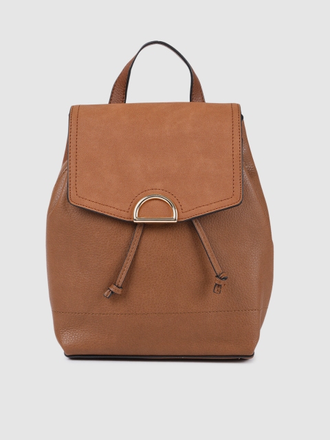 

Accessorize Women Tan Solid Backpack