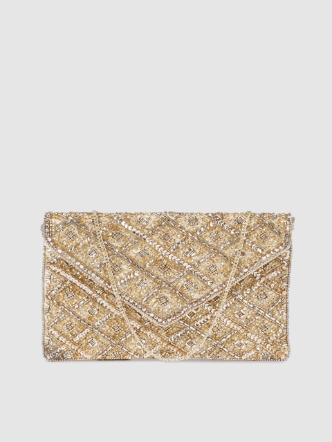 

Accessorize Gold-Toned Solid Sling Bag