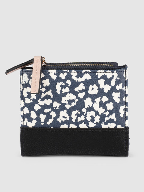 

Accessorize Women Blue & White Printed Two Fold Wallet