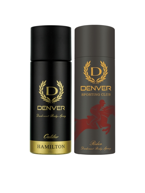 

Denver Men Set of 2 Deodorant Body Sprays, Black