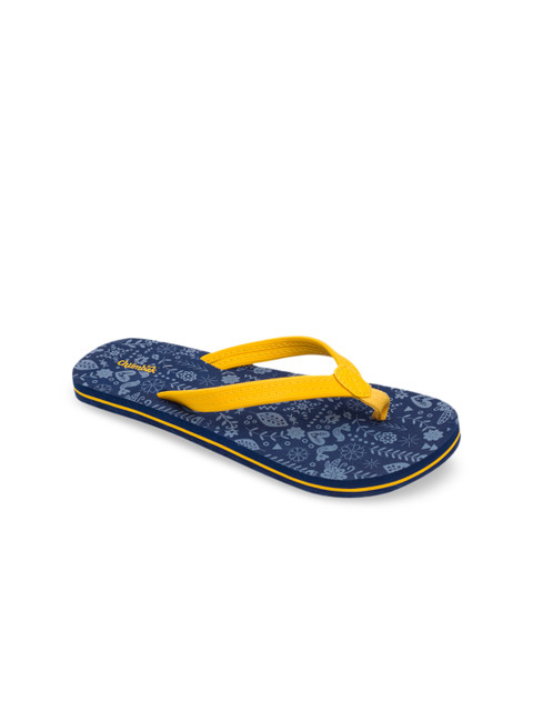 

Chumbak Women Navy Blue Printed Thong Flip-Flops