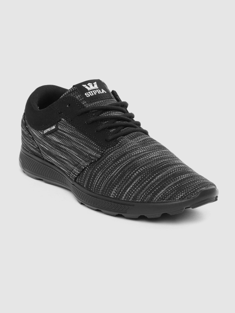 

Supra Men Black & White Hammer Run Woven Design Sneakers
