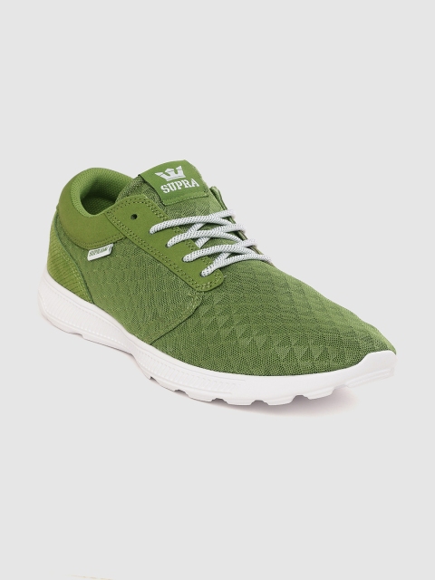 

Supra Men Green Self Design Hammer Run Sneakers