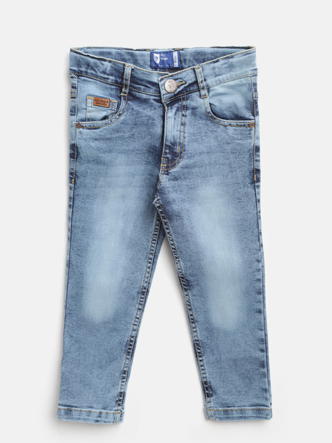 

612 league Boys Blue Regular Fit High-Rise Clean Look Jeans