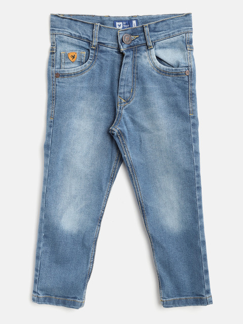 

612 league Boys Blue Regular Fit Mid-Rise Clean Look Jeans