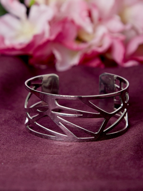 

ZeroKaata Women Silver-Toned Alloy Cuff Bracelet