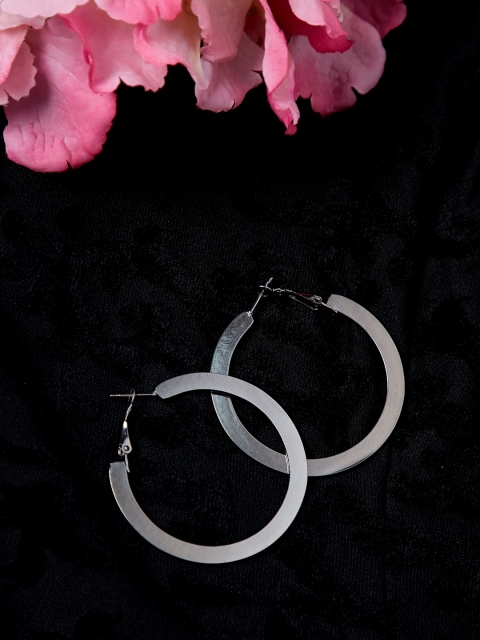 

ZeroKaata Metallic Handcrafted Circular Hoop Earrings